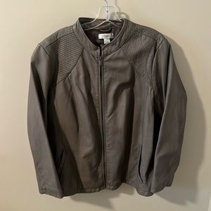 CJ Banks faux leather jacket 1x